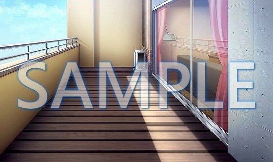 【背景素材】マンション ベランダ（6229_bg05a）【時間差分あり】(XERO) [d_472160]