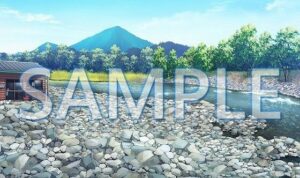 【背景素材】キャンプ場 河原（6229_bg06）【時間差分あり】(XERO) [d_472171]