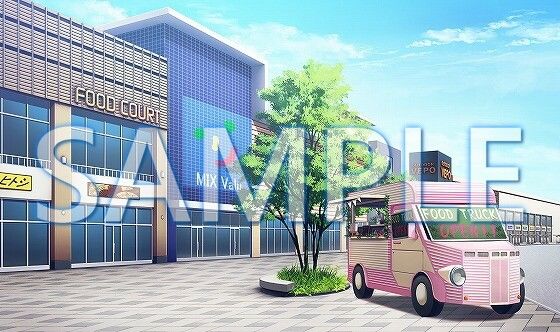 【背景素材】ショッピングモール 外観（6229_bg13）【時間差分あり】(XERO) [d_472237]