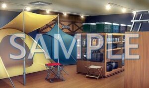 【背景素材】キャンプ道具店（6229_bg15）【時間差分あり】(XERO) [d_472241]