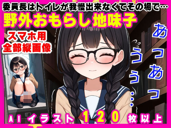 委員長はトイレが我慢出来なくてその場で…【野外おもらし地味子】【127枚】(なべゆき屋) [d_472431]