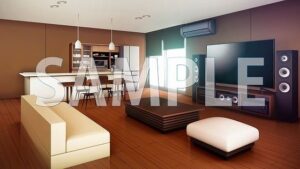 【背景素材】リビング（7004_bg03）【時間差分あり】(XERO) [d_473495]