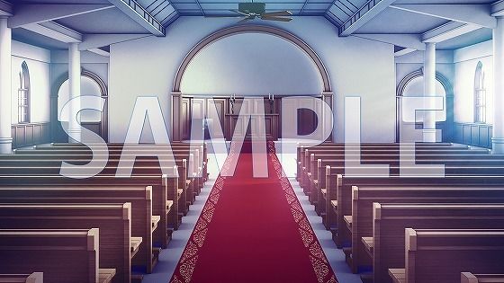 【背景素材】礼拝堂（7004_bg11）【時間差分あり】(XERO) [d_473992]