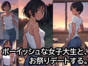 ボーイッシュな女子大生と、お祭りデートする。(ハラメウメ) [d_474740]