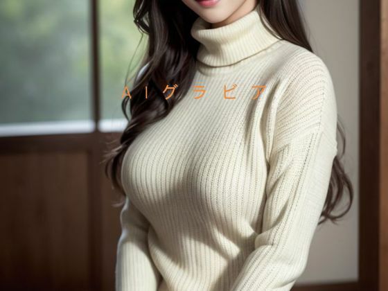 AIグラビア写真集  タートルネック美女(牛さんブックマーク) [d_479036]