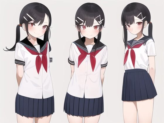 水着制服(AI大全本舗 学園長初の裏物写真集をご覧あれ) [d_255347]