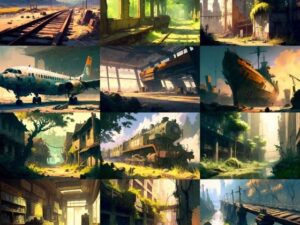 【美麗で幻想的な廃墟系の背景】著作権フリーの高解像度画像（100枚）(Game Material Store) [d_267565]