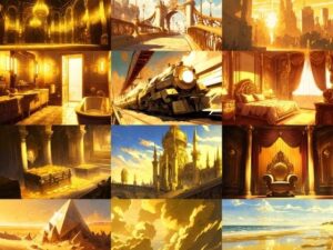 【美麗幻想的黄金郷系の背景】著作権フリーの高解像度画像（100枚）(Game Material Store) [d_267653]