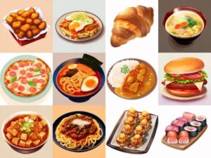 【色々な食べ物のイラスト】著作権フリーの高解像度画像（100枚）(Game Material Store) [d_268979]