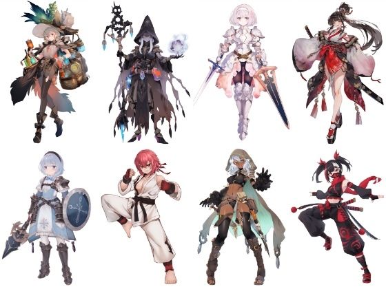 【女キャラ全身立ち絵ジョブ別1】著作権フリーの高解像度素材（100枚）(Game Material Store) [d_269942]