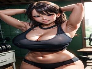 爆乳AIクロップシャツ1(AI出版) [d_334914]