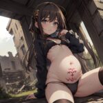 魔物の仔を孕む女性 vol.5(blue moonのAI画房) [d_355202]