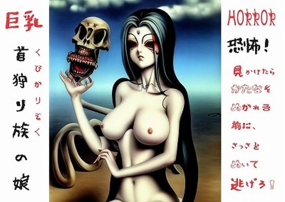 巨乳ホラー（003）: 恐怖！首狩り族の娘！遭遇したら刀抜かれる前に、さっさと抜いて逃げるべし！（50 pics）(MUTANTITS) [d_355354]
