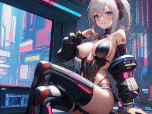 サイバーパンク風美少女さん(ほげふが) [d_360762]