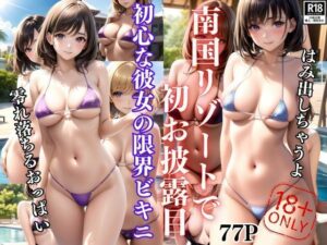 南国リゾートで初お披露目！ ウブな彼女のはみ出し限界ビキニ(妄想サークルlabo) [d_402973]