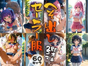 60キャラ へそ出しセーラー服 即オチ2コマ(事務びーむ) [d_435469]