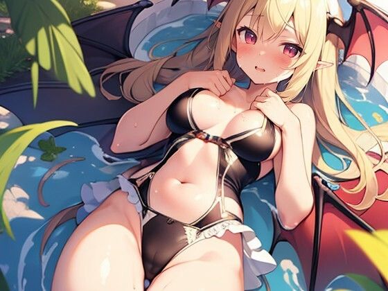 水着風サキュバスさん(ほげふが) [d_459728]