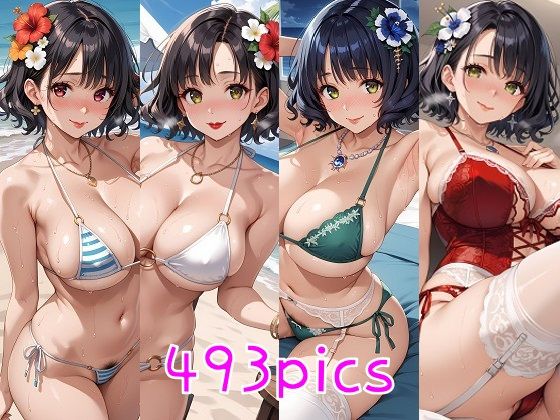 お母さんの水着姿と下着姿を独占するCG集(妄想サチュレーション) [d_467037]