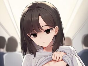 黒タイツの女の子が催●にかかってスカートをたくし上げている画像(催●スキ) [d_470351]