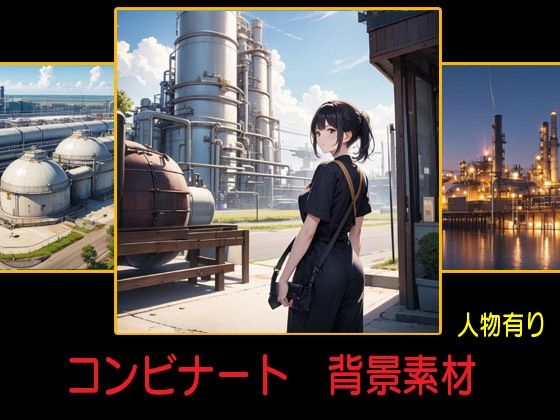コンビナート  背景素材(豊川内角) [d_477008]