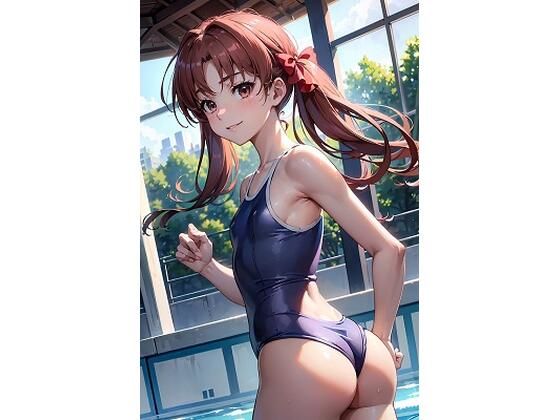 白井〇子  スク水（58枚）(ひぐまアート) [d_479960]