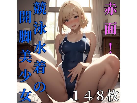 【148枚】赤面！競泳水着の開脚美少女(紺色ドリーム) [d_481668]