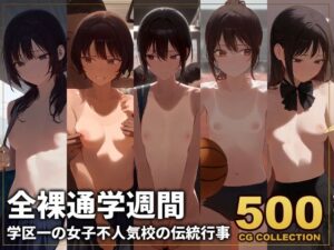 【500枚】全裸通学週間 学区一の女子不人気校の伝統行事(アライアイ) [d_482798]