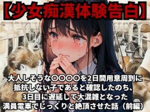 【少女痴●体験告白】大人しそうな〇〇〇〇を、2日間用意周到に抵抗しない子であると確認したのち、3日目に遅延して大混雑となった満員電車でじっくりと絶頂させた話（前編）(少女痴●体験告白) [d_486503]