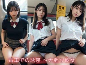 電車での誘惑 〜大胆な彼女(AI美女ギャラリー) [d_488039]