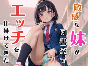 敏感な妹が図書室でエッチを仕掛けてきた(かぼちゃん) [d_489410]