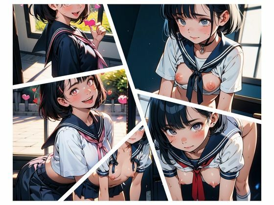 AI春画  セーラー服美少女(牛さんブックマーク) [d_490010]