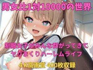 男女比1対10000の世界 制服美女とセックスし放題でちんぽが乾く暇もないヤリ放題ハーレムライフ！！Vol.1(TailorFetiAI-Pix) [d_490939]