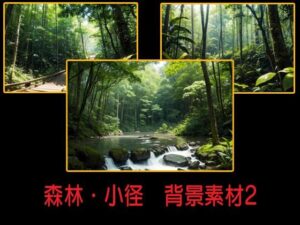 森林・小径  背景素材2(豊川内角) [d_491472]