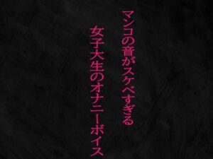 マンコの音がスケベすぎる女子大生のオナニーボイス(Studio voice) [d_500141]