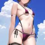 紐ビキニで合法公開露出(AI大全本舗 学園長初の裏物写真集をご覧あれ) [d_256002]