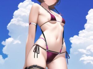 紐ビキニで合法公開露出(AI大全本舗 学園長初の裏物写真集をご覧あれ) [d_256002]