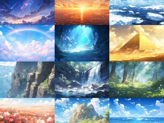 【繊細で芸術的な自然系背景】著作権フリーの高解像度画像（100枚）(Game Material Store) [d_275727]