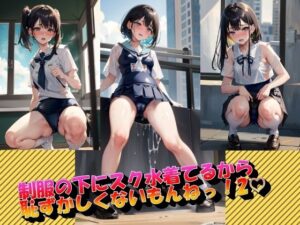 制服の下にスク水着てるから恥ずかしくないもんねっ！2(panpanyama1) [d_340450]