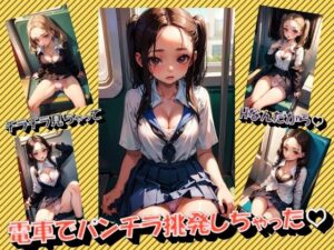 電車でパンチラ挑発しちゃった(panpanyama1) [d_344789]