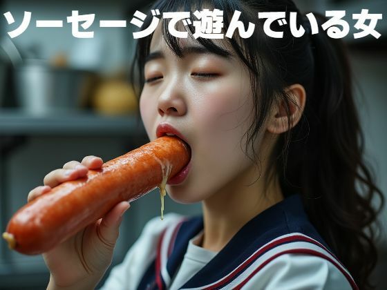 ソーセージで遊んでいる女(もう限界) [d_473889]