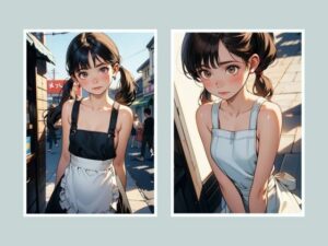 AI春画  裸エプロン(牛さんブックマーク) [d_491302]