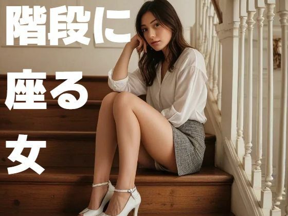 階段に座る女｜パンチラ(もう限界) [d_493198]