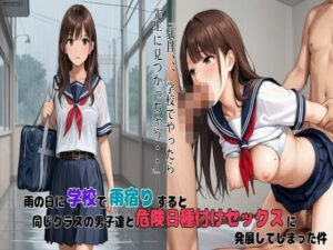 雨の日に学校で雨宿りするとクラスの男子達ど危険日種付けセックスに発展してしまった件(monomo) [d_494176]