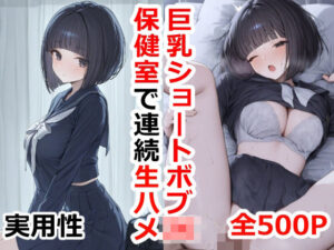 巨乳ショートボブJK保健室で連続生ハメ(実用性) [d_495328]