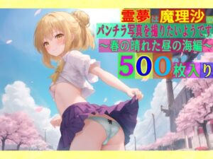 霊夢は魔理沙のパンチラ写真を撮りたいようです〜春の晴れた昼の海編〜(ゆるふわ研究所) [d_496292]