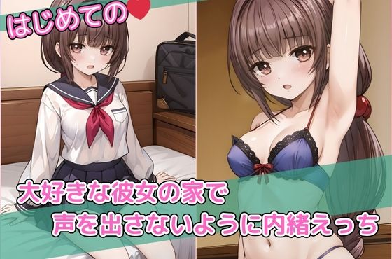 大好きな彼女の家で声を出さないように初めての内緒えっち(月夜の秘密) [d_501185]