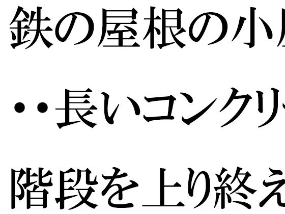 鉄の屋根の小屋・・・長いコンクリート階段を上り終えたあと現実の街へ(逢瀬のひび) [d_503084]