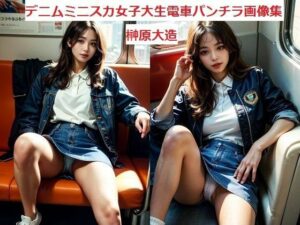 デニムミニスカ女子大生電車パンチラ画像集(榊原大造) [d_503391]