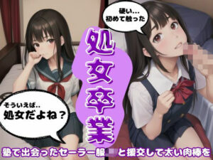 塾で出会ったセーラー服JKと援交して太い肉棒を触らせる・・・(突撃汁男) [d_518074]