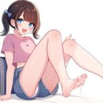 膨らみかけJ〇1の足裏にぶっかけ〜ういのパンツ見ながら早くシコってよ〜(晴耕雨読) [d_440596]